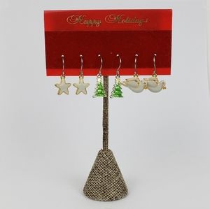6 Pairs of Novelty Holiday Earrings